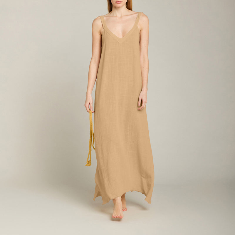 Palma de Mallorca long halter beach dress