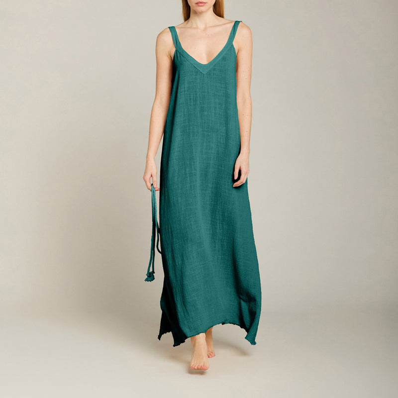 Palma de Mallorca long halter beach dress