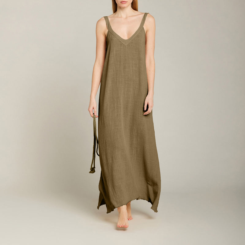 Palma de Mallorca long halter beach dress