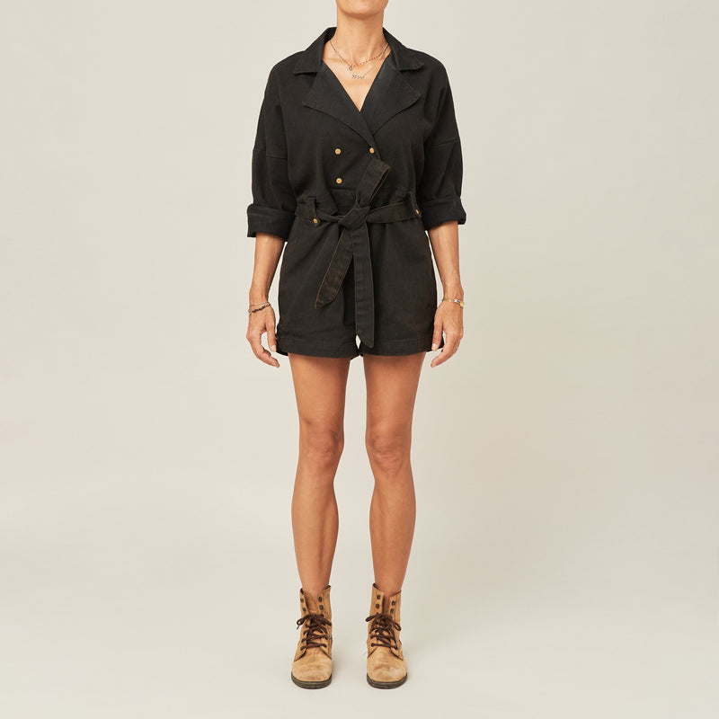 Trench coat jumpsuit