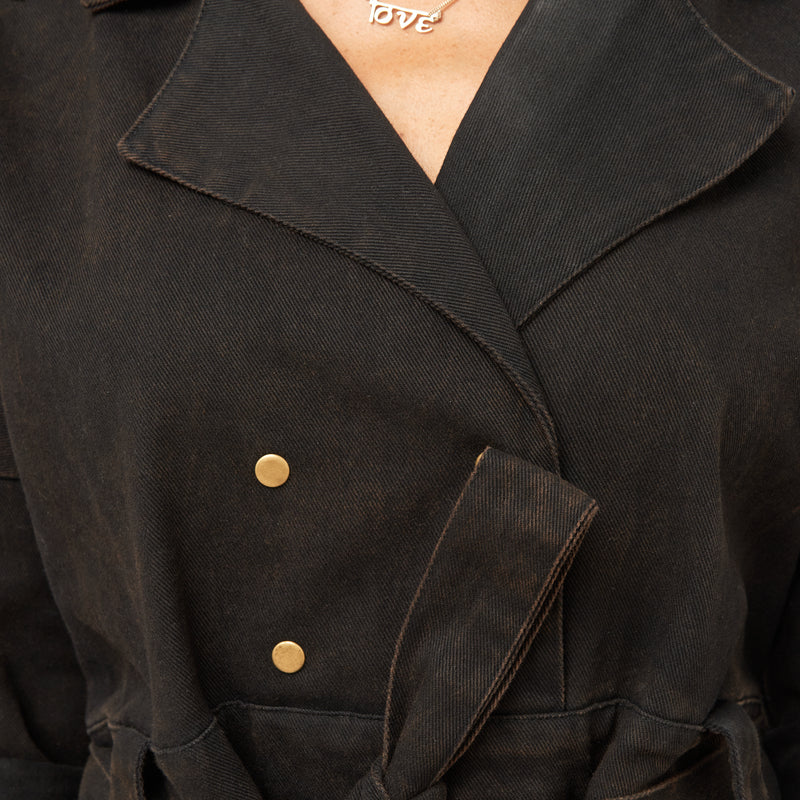 Trench coat jumpsuit