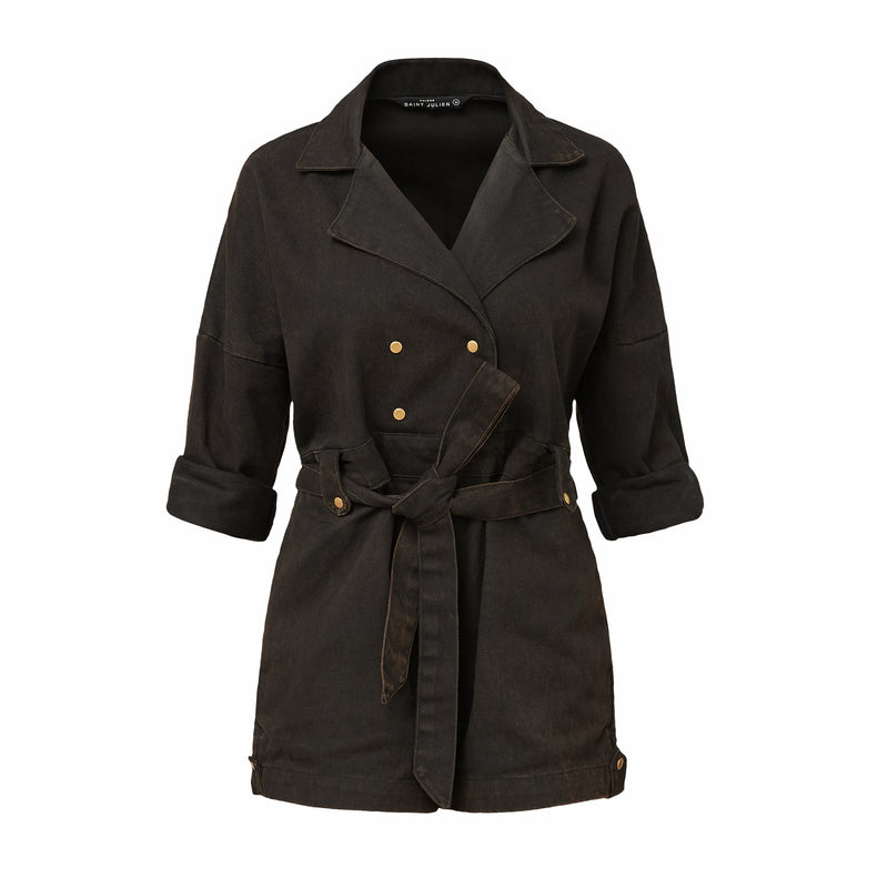 Trench coat jumpsuit