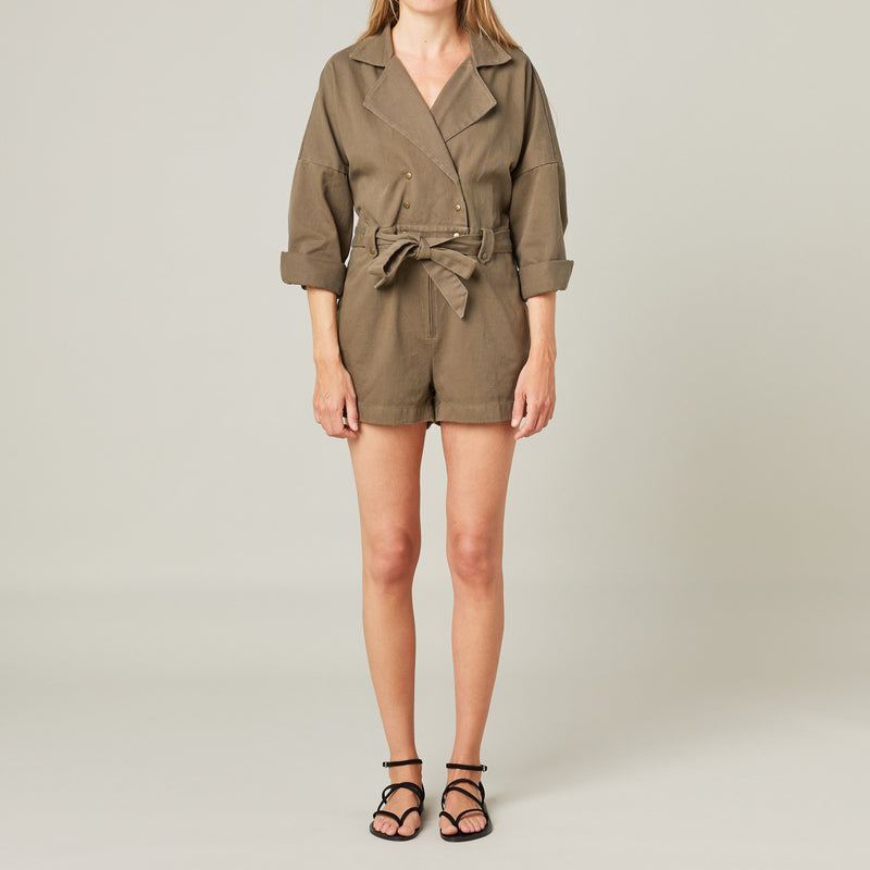 Trench coat jumpsuit